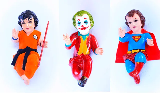 Crean figuras del Niño Dios semejantes a 'Joker’ y ‘Goku’
