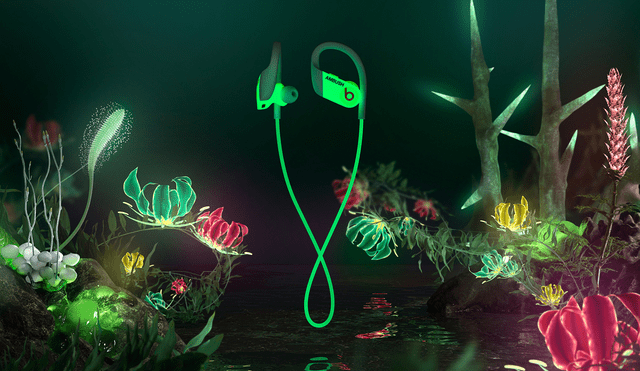 Los nuevos Powerbeats Ambush Glow pueden brillar en la oscuridad. Foto: Beats