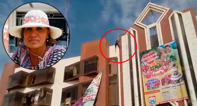 Chiclayo: Trabajadora edil intentó lanzarse desde el palacio municipal de JLO [VIDEO]