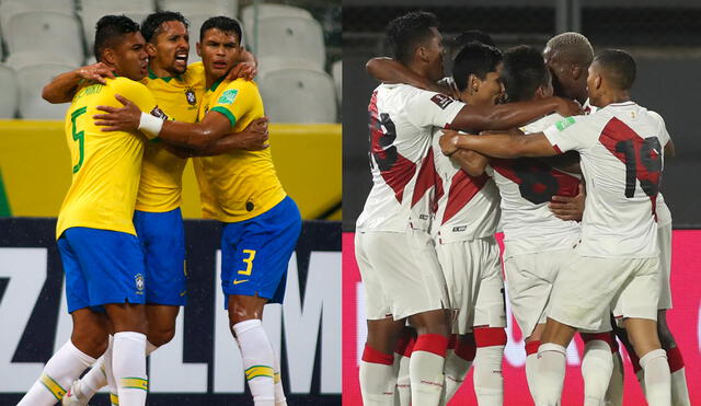 El valor de la selección brasileña es abrumadoramente más alto que el de la peruana. Foto: composición/FPF/CBF