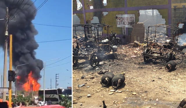 Incendio de nivel 4 se produjo en planta envasadora de gas en Pucallpa. Foto: José Alvan/La República