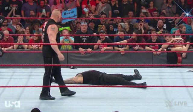 WWE: Brock Lesnar reapareció en RAW y dejó en ridículo a Roman Reings | VIDEO