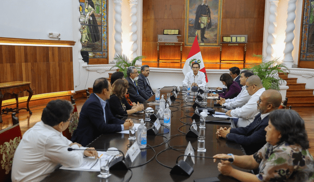 Reunión del Consejo de Estado presidido por el presidente Martín Vizcarra en Palacio de Gobierno. Foto: Presidencia.