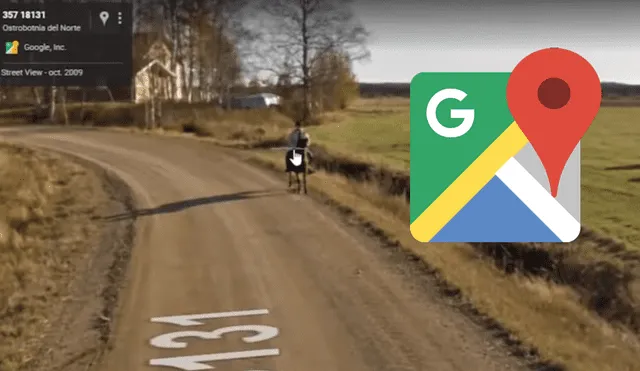Google Maps: Descubren a jinete en 'extraña' escena mientras su caballo lo abandona [FOTOS]