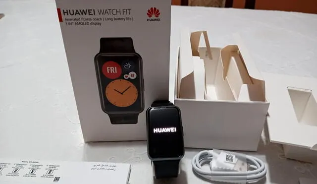 El Huawei Watch Fit funciona con conexión bluethoot y la app Huawei Health. Foto: Jose Santana