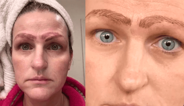 Facebook viral: así quedó una mujer que se sometió a un tratamiento de tatuaje de cejas [VIDEO]