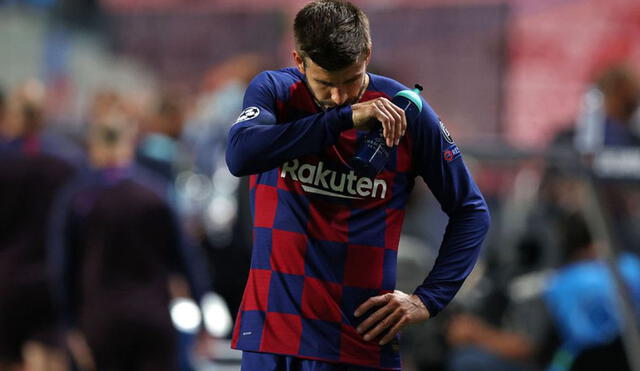 Gerard Piqué fue autocrítico y se mostró dispuesto a salir del Barcelona por el bien del club. Foto: AFP.