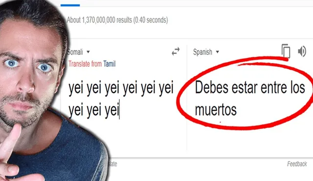 Google Translate: escribe 'yei' nueve veces en el traductor y misterioso resultado aterra a miles [VIDEO]