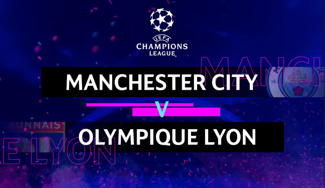 Manchester City vs. Lyon por los cuartos de final en la Champions League. | Foto: Composición de Gerson Cardoso
