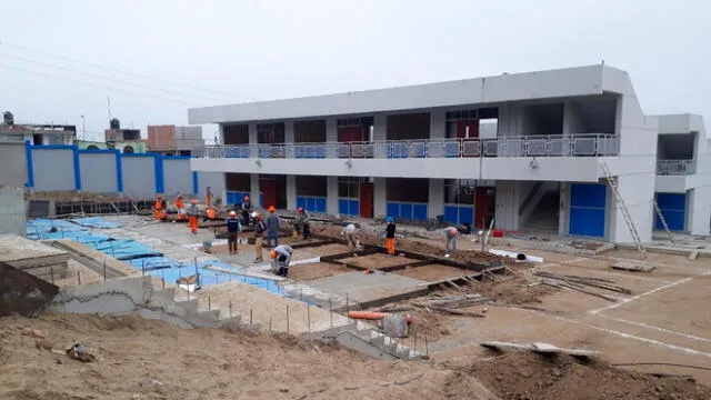 Obras de reconstrucción de colegios en Trujillo