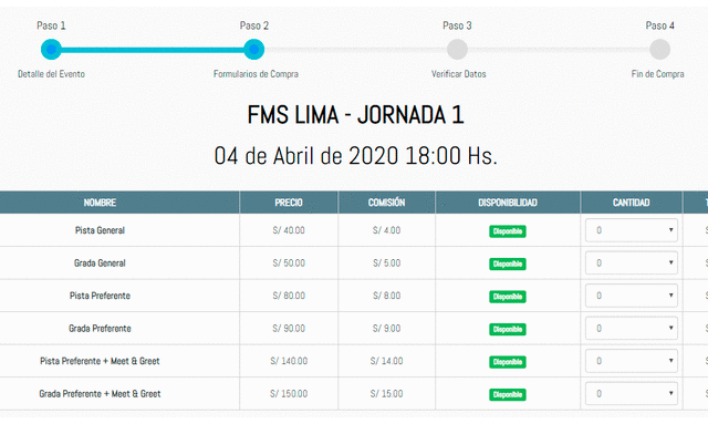 Venta de entradas, precios, lugar y fecha para la FMS Internacional y FMS Perú