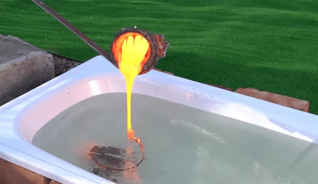Un youtuber realizó un experimento con lava que dejó atónitos a miles de personas en redes sociales.