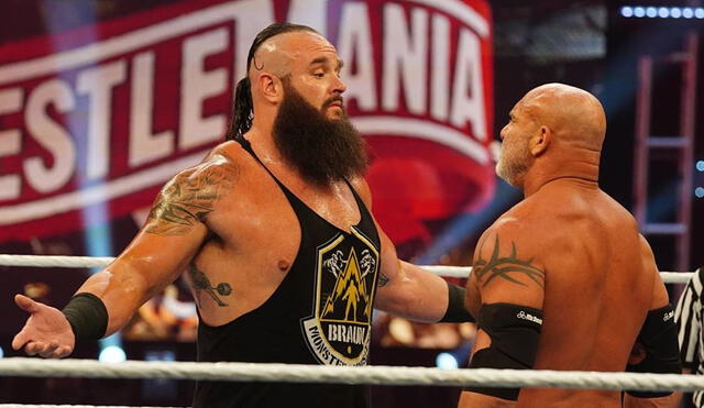 Braun Strowman derrotó a Goldberg  por el campeonato Mundial en WrestleMania 36. Foto: WWE
