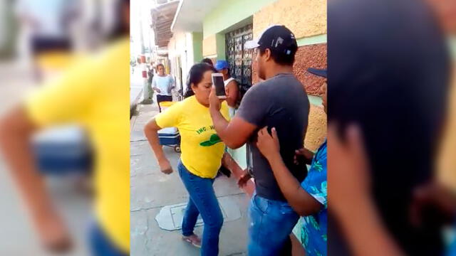 Exalcaldesa golpea a un ciudadano en los genitales en Tumbes [VIDEO]