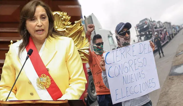 Dina Boluarte señaló que "el respeto, el diálogo y la tolerancia son imprescindibles en democracia" a propósito de los protestas en Perú. Foto:  composición LR/Rodrigo Talavera-LR