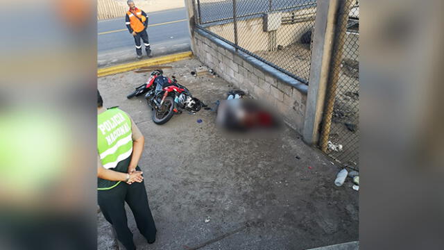 Joven muere al chocar su moto contra un muro en Moquegua