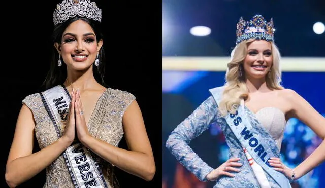 Harnaaz Sandhu y Karolina Bielawska son ganadoras de Miss Universo y Miss Mundo, respectivamente. Foto: composición/AFP