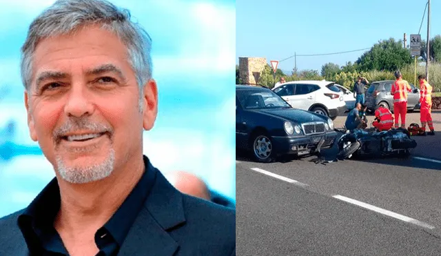 George Clooney: difunden impactante video de su accidente en moto