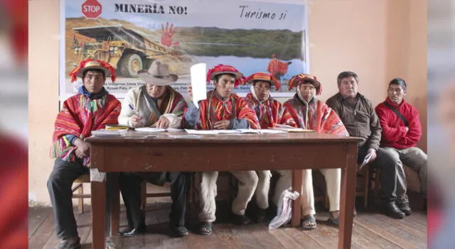 Dirigentes de Ollantaytambo llegaron hasta la ciudad de Cusco para explicar la situación con relación a las concesiones mineras.
