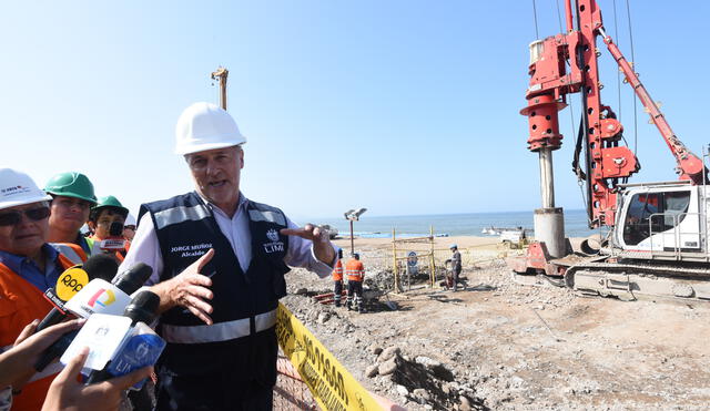 Alcalde de Lima, Jorge Muñoz, inspecciona obra de Costa Verde tramo San Miguel [FOTOS]