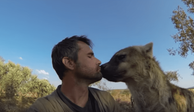 Desliza hacia la izquierda para ver el encuentro del turista con las hienas, escena que es viral en Facebook.