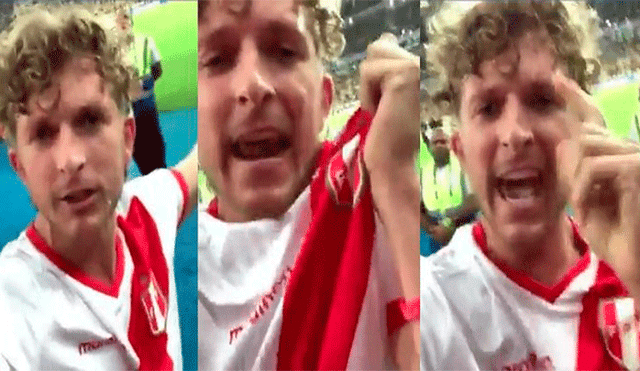 Hincha da un emotivo mensaje a ras de cancha tras terminar el Perú vs. Brasil [VIDEO]