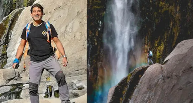 Arequipa: Conductor de Reportaje al Perú visitó la Catarata Paccha en Cayma.