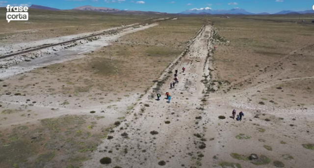 arias familias iniciaron un viaje a pie para retornar a las regiones de Cusco, Puno y Apurímac. Foto: Video Frase Corta.