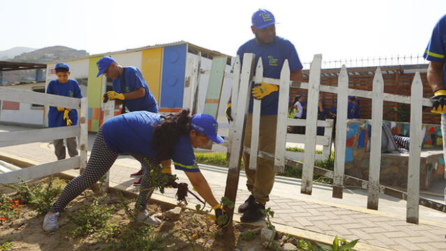 Venezolanos que viven en Perú apoyan en la remodelación de colegio [FOTOS Y VÍDEO]