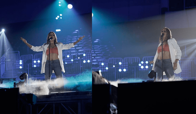 Becky G y Natti Natasha calentaron el Watsco Center con su éxito "Sin pijama" | VIDEO