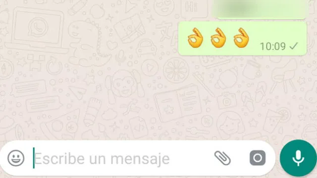 El emoji del índice y pulgar haciendo un circulo suele ser utilizado por los usuarios de WhatsApp.
