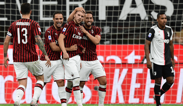 AC Milan derrotó 4-2 a la Juventus. (Créditos: AFP)