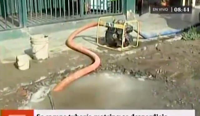 Callao: Rotura de tubería matriz de agua potable genera aniego en Tomás Valle | VIDEO