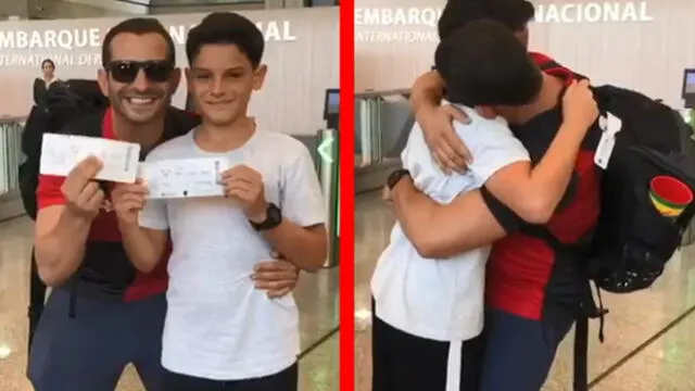 Hincha de Flamengo sorprende a su hijo con pasaje para el Mundial de Clubes.