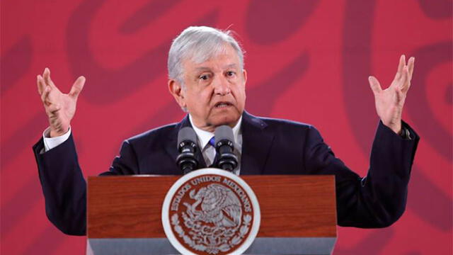 Andres Manuel López Obrador durante una rueda de prensa en la capital de México. Foto: EFE.