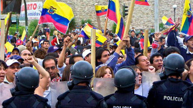 Protestas en Ecuador. Foto: AFP.