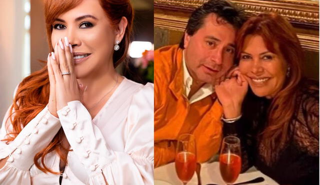 Magaly Medina respondió cuestionamientos sobre la aparición de su esposo en redes sociales, pese a que supuestamente no le gusta el mundo del espectáculo. Foto: Composición La República/Magaly Medina/Instagram