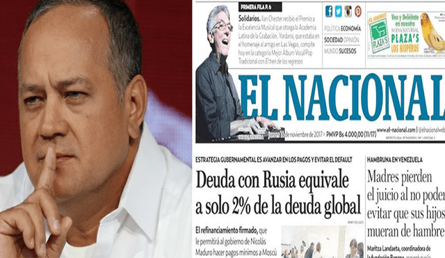 Venezuela: Diosdado Cabello ironizó que cambiará el nombre del diario El Nacional 