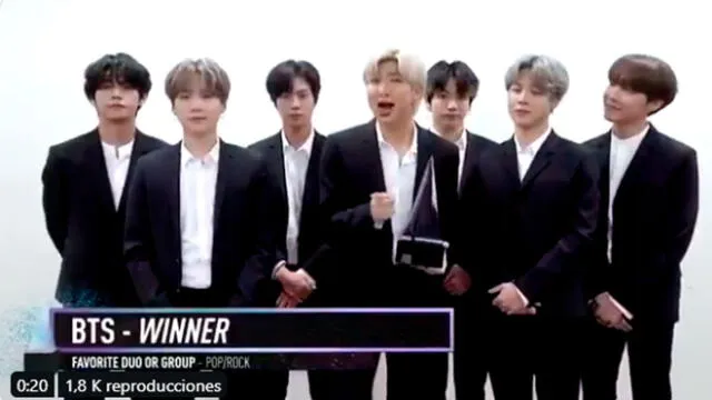 BTS gana su primer premio de la noche en los AMAs 2019