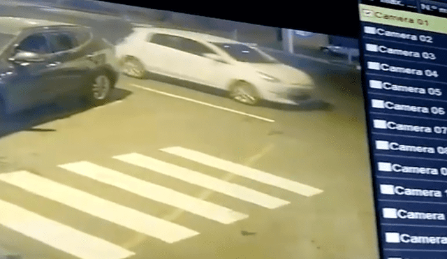 Sujetos roban auto de policía en Chiclayo [VIDEO]
