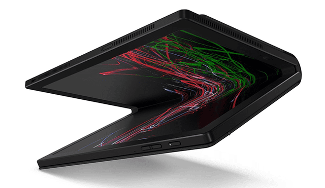 Así luce la nueva ThinkPad X1 Fold de Lenovo, la primera PC con pantalla plegable del mundo.| Foto: Lenovo