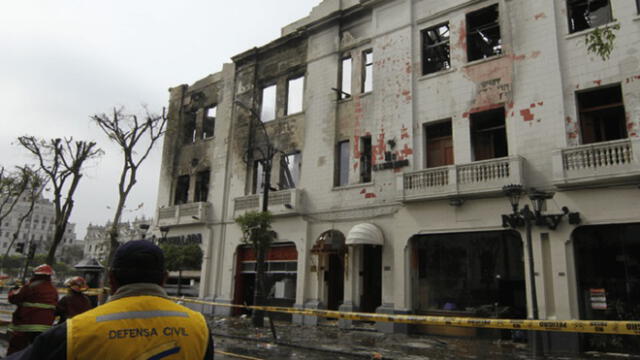 Cercado de Lima: así quedó edificio histórico destruido por incendio en Plaza San Martín [VIDEO]