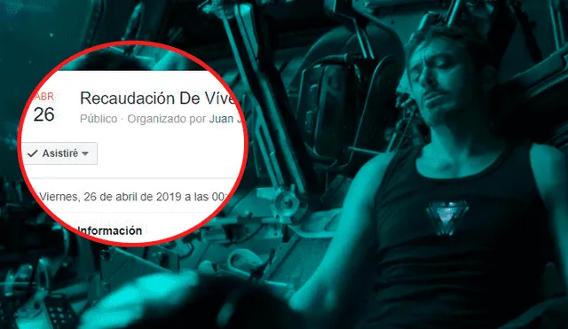 Avengers 4 Endgame: crean evento en Facebook para donar víveres a Tony Stark [FOTOS]