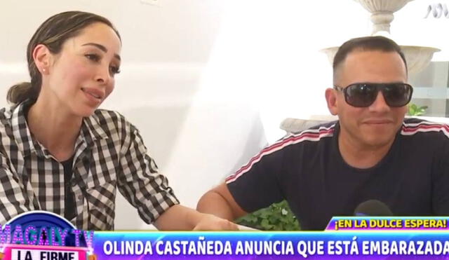 Olinda Castañeda y su esposo contaron detalles de su embarazo. Foto: captura de ATV