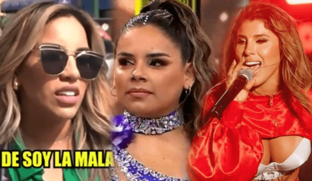 Gabriela Herrera respondió fuerte y claro a los señalamientos y burlas de Giuliana Rengifo y Yahaira Plasencia. Foto: composición/captura Amor y fuego/captura América TV