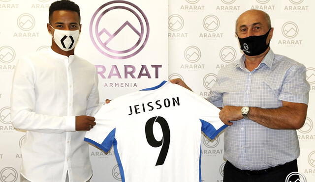 Jeisson Martínez firmó por dos temporadas con Ararat-Armenia. Foto: @araratarmeniafc