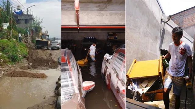 Lluvia inundó garaje de condominio en Arequipa y afectó varias calles de la ciudad.