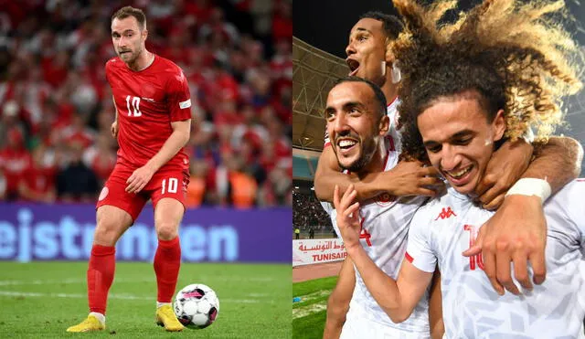 Dinamarca y Túnez protagonizarán el sexto partido de la Copa del Mundo Qatar 2022. Foto: Composición AFP