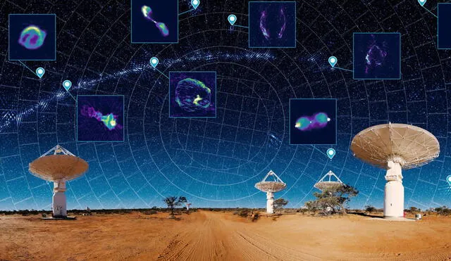 Los radiotelescopios ASKAP de Australia han registrado tres millones de galaxias en menos de un mes | Foto: CSIRO