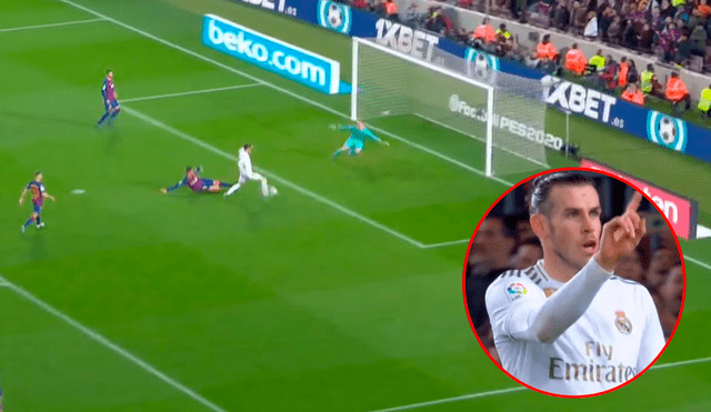 Gareth Bale marcó un golazo tras gran jugada colectiva del Real Madrid, pero el árbitro se lo anuló. | Foto: ESPN 2